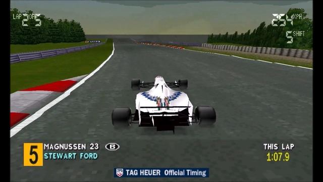 F1 97 ps1 gameplay: Spa-Francorchamps - Jan Magnussen смотреть онлайн