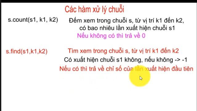 Lập trình Python | Bài 6 (p4): Các hàm xử lý chuỗi s.count(), s.find(), s.index(), s.startswith().. смотреть онлайн