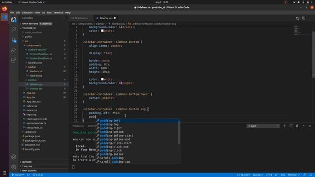 Create the YouTube UI with ReactJS - Part 4: Creating sidebar смотреть онлайн