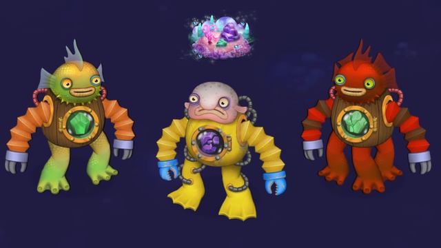Rare Monculus, Epic Bellowfish, Rare Scargo - All Animations & Breeding (My Singing Monsters)