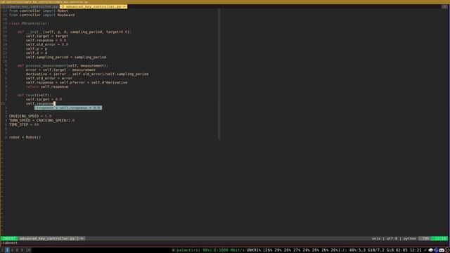 Webots keyboard controller with Python смотреть онлайн