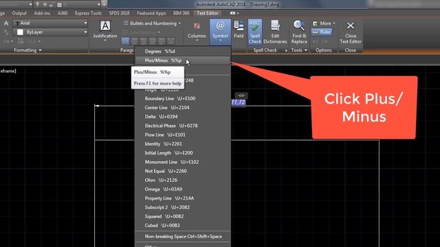 How to add the plus minus symbol to your dimension in Autocad смотреть онлайн