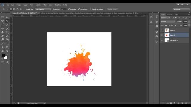 Watercolor Shape with Portrait image effect | Photoshop tutorials | Photoshop tutorial смотреть онлайн