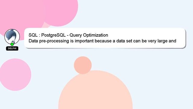 SQL : PostgreSQL - Query Optimization смотреть онлайн