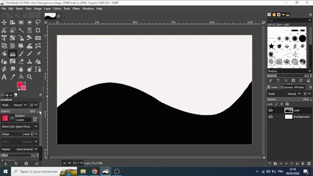 Gradient Wave Shape in Gimp смотреть онлайн