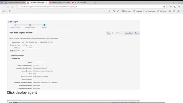 Cloud Control 13C setup part 6 OMS add Cluster Targe смотреть онлайн