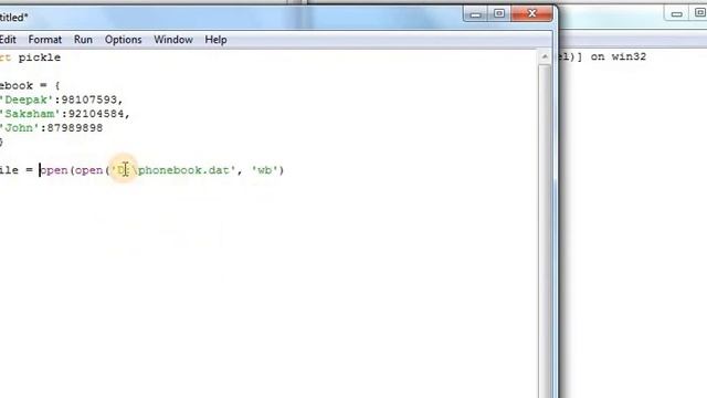 READING AND WRITING OPERATION IN PYTHON USING PICKLE смотреть онлайн