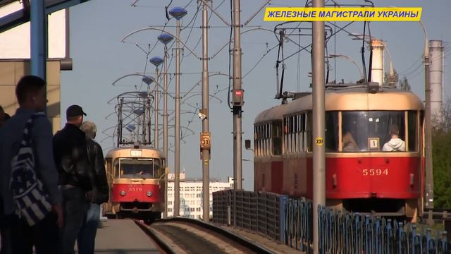 Киевский скоростной трамвай "Борщаговка" - Kiev tram смотреть онлайн