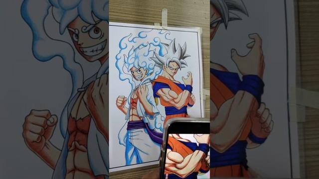 Cách vẽ Luffy Gear 5 và Goku Untra #4 смотреть онлайн