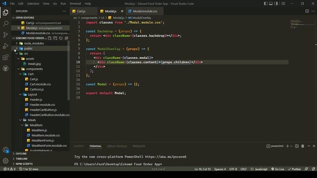 Food Order App in React JS (Tagalog) Part 08 - adding modal via react portal смотреть онлайн