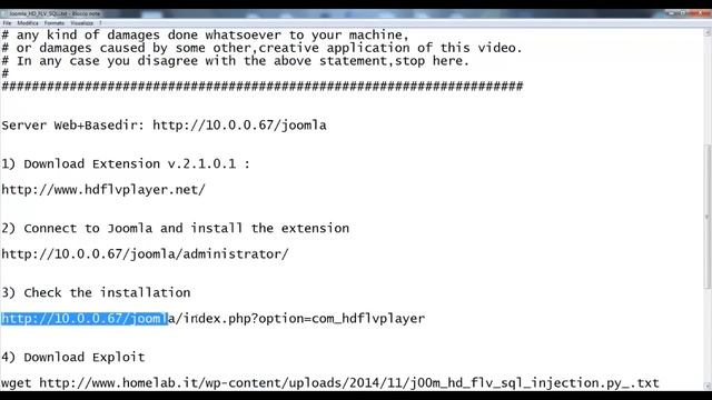 Joomla HD FLV Player 2.1.0.1 and below SQL Injection Vulnerability смотреть онлайн