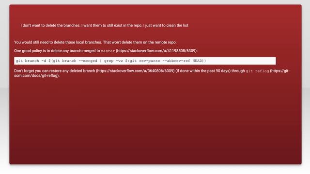 How to clean the branch list? смотреть онлайн