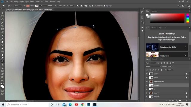 Learn Vectorart / Cartoon Editing in Photoshop step by step ( hindi explaination) || Part 3 смотреть онлайн