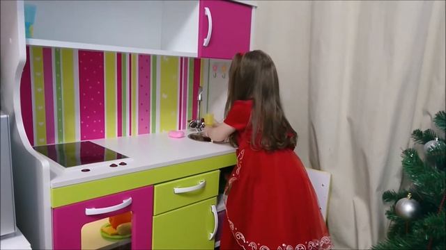 ➤VLOG детская игровая деревянная кухня типа KidKraft Кидкрафт Кид Кэт КидКэт –канал Катя из Москвы смотреть онлайн