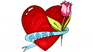 Как нарисовать ПРОСТОЙ РИСУНОК НА 8 МАРТА ДЛЯ МАМЫ/How to draw A SIMPLE DRAWING ON MARCH 8 FOR MOM