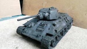 Танк т 34 возгорание от попадания снаряда Strv 103B из пластилина