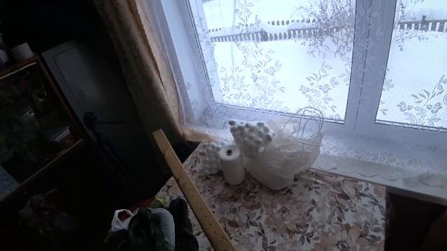 Домашние хлопоты! Зимние не удобства. Делаю новую рыболовную сеть на станке. Жизнь в провинции. смотреть онлайн