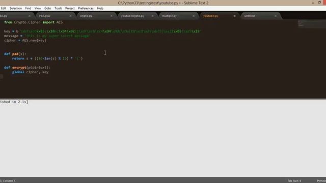 Python Tutorial: PyCrypto AES Encryption/Decryption смотреть онлайн
