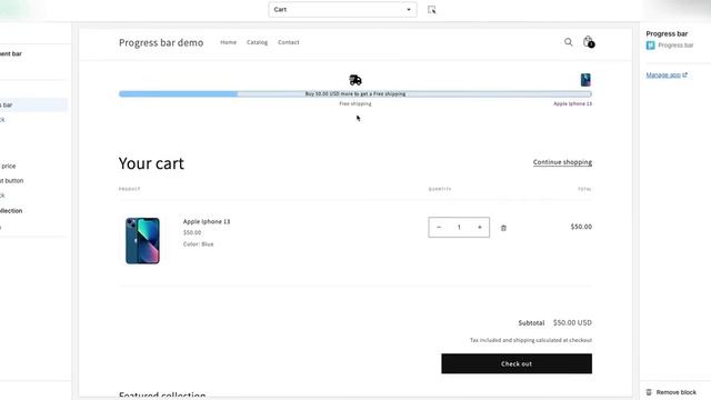 Progress Bar APP Install - Online Store 2.0 смотреть онлайн