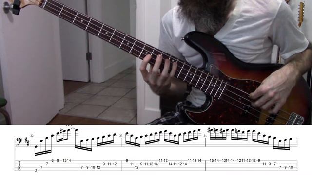 J.S. Bach - Cello Suite No. 1 in G Major Prelude (arranged for bass guitar) w/notation + TAB смотреть онлайн