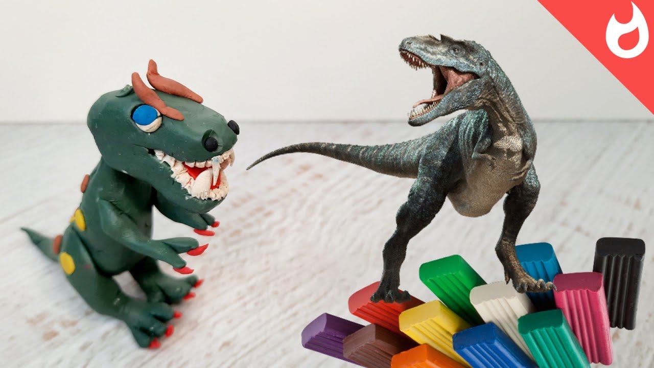 Динозавр Рекс из пластилина / История динозавра который боялся темноты смотреть онлайн