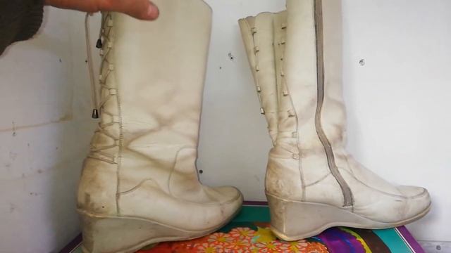 Реставрирую старый белый сапог - часть 1 смотреть онлайн