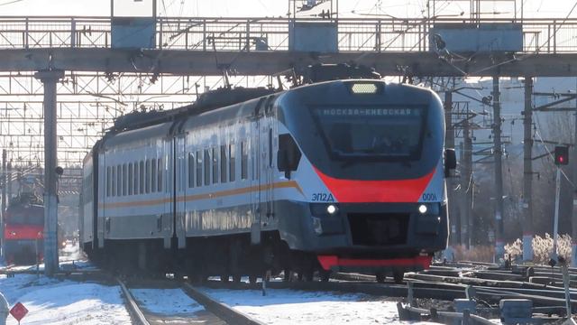 Электропоезд ЭП2Д-0006 ЦППК станция Обнинское 5.02.2020 смотреть онлайн
