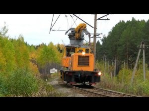 Мотовоз МПТ4-715 следует по перегону Ясашная - Алапаевск