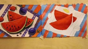 Рисуем натюрморт гуашью в стиле «Флетлай»