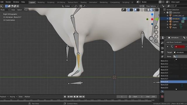 How to rig a bull or cow in blender 2.8 смотреть онлайн