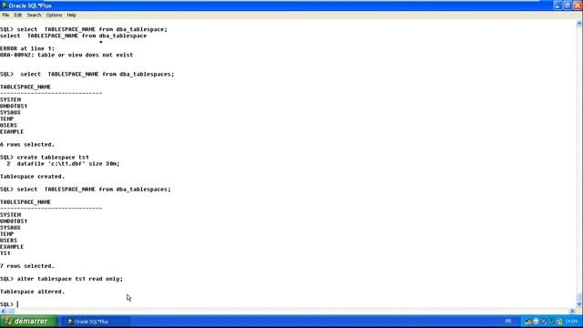 Tuto DBA 1 : Gérer les tablespaces Oracle 10g [Vidéo 5] смотреть онлайн