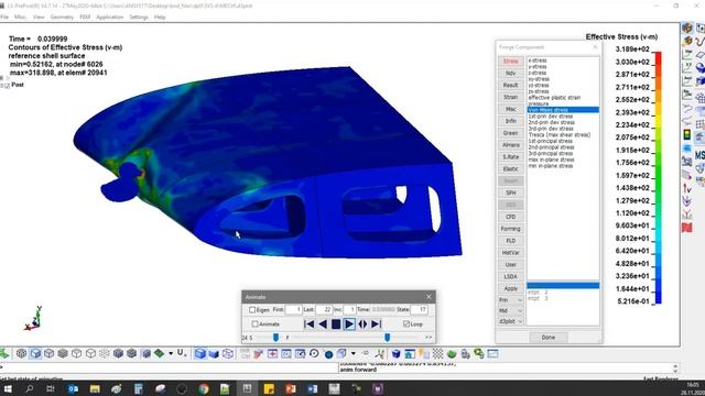 Моделирование удара SPH птицы в Workbench LS-DYNA смотреть онлайн
