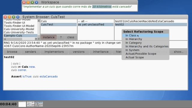 Cuis University - #06 - Refactorings: Rename Method/Extract Method смотреть онлайн