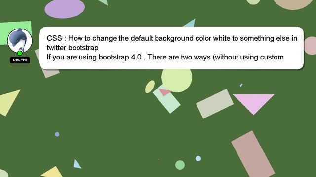 CSS : How to change the default background color white to something else in twitter bootstrap смотреть онлайн