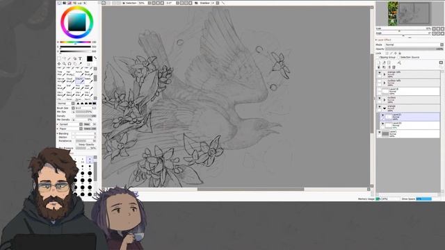 [Art-Stream #4] Кукушка и померанцевый цветок смотреть онлайн