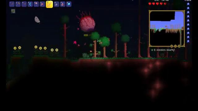 Terraria - PART 1 fight boss EYE OF CTHULHU смотреть онлайн