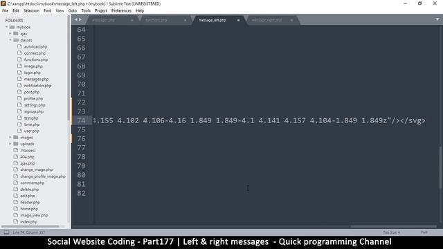 Social Website from scratch - Part 177 - Left & right messages | OOP PHP with MYSQL Database смотреть онлайн