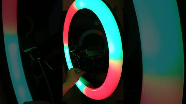45 см Цветная кольцевая лампа RGB LED SELFIE RING MJ-18 смотреть онлайн