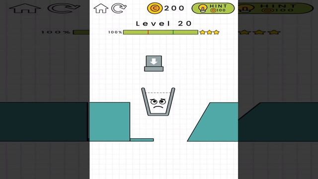 Happy Glass - Gameplay Walkthrough Part 1 Level 1- 38 - DRAW A LINE TO FILL THE GLASS смотреть онлайн