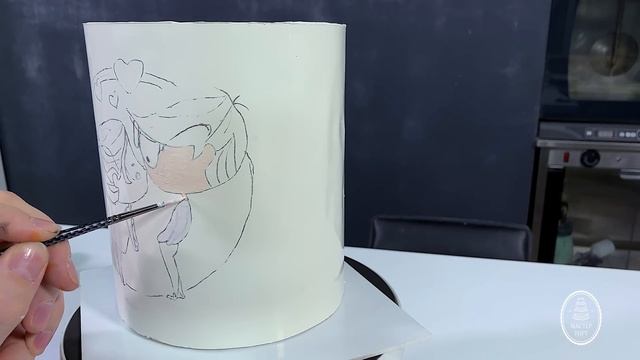 Торт на День святого Валентина. Как перенести рисунок на торт. Тестируем красители «Пищевая гуашь» смотреть онлайн