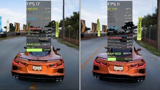 Intel UHD 610 vs GT 720 - Test in 7 Games смотреть онлайн