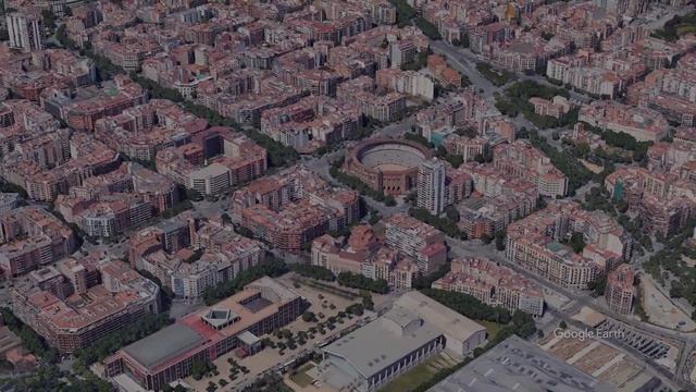 Barcelona from the sky | Barcelone vue du ciel #spirale_mode using Google earth studio смотреть онлайн
