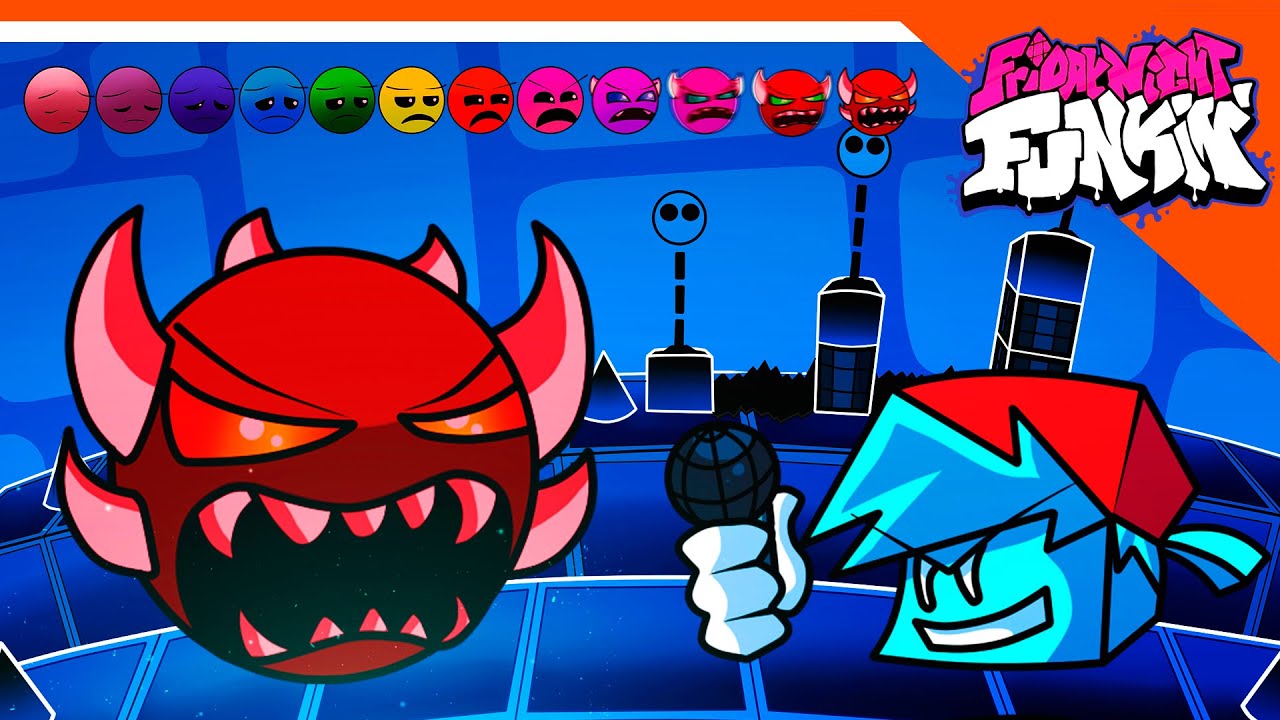 ? НОВЫЙ БОСС ЭКСТРИМ ДЕМОН ГЕОМЕТРИ ДАШ! ПРОТИВ БОЙФРЕНДА ? Friday Night Funkin' Geometry Dash