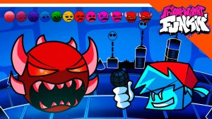 ? НОВЫЙ БОСС ЭКСТРИМ ДЕМОН ГЕОМЕТРИ ДАШ! ПРОТИВ БОЙФРЕНДА ? Friday Night Funkin' Geometry dash