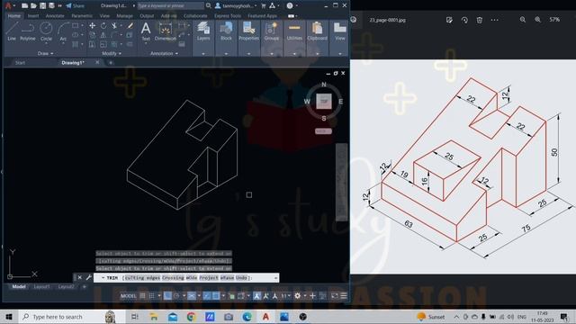 Isometric Drawing Tutorial for Beginners ǀǀ AutoCAD Isometric Drawing [Exercise No-23] ǀǀ tg's stud смотреть онлайн