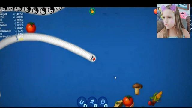 Worms Zone. Червячная зона. Игра про червяка. Slitherio Gameplay смотреть онлайн