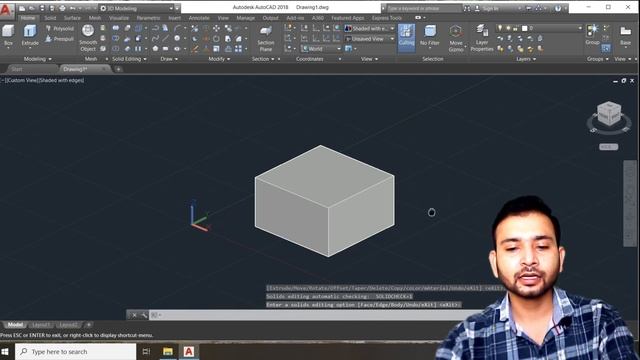 AUTOCAD TUTORIAL || Lecture - 64 Offset Face Command In Autocad 3D #autocad #autocad_hindi_tutorial смотреть онлайн