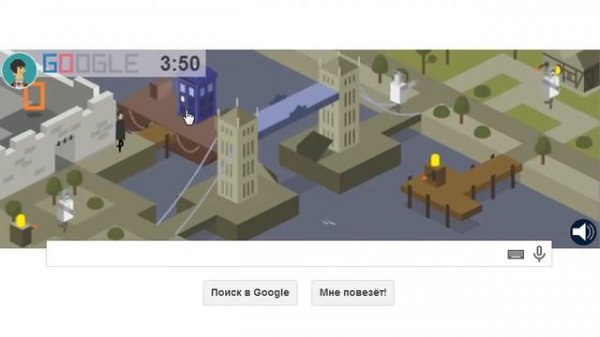 Google Doodle Doctor Who - микролетсплей