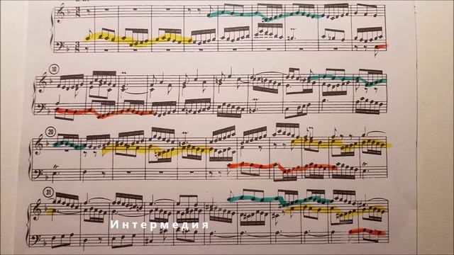 И. С. Бах, Фуга Фа Мажор, ХТК, том 1, Анализ смотреть онлайн