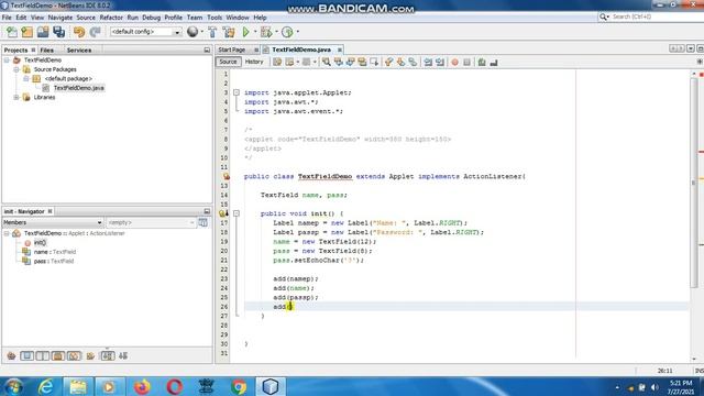 Java the complete Reference Ninth Edition (Chapter 26) Example (9) Handling a TextField смотреть онлайн